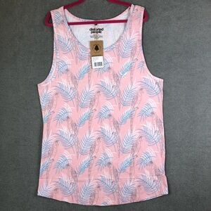 Distorted people parrot sleeveless tank top mauve gray size XXL